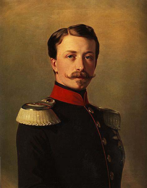 unknow artist Portrait of Grand Duke Frederick I of Baden. Copy of the Winterhalter painting by R. Grether from 1857 oil painting picture